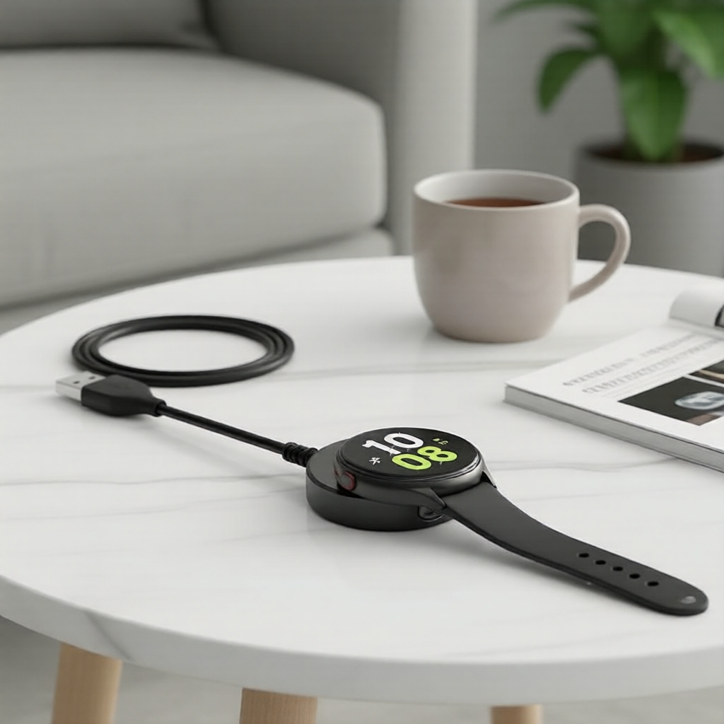Suporte de Carregamento Magnético Rápido para Galaxy Watch 8/7, Dock Carregador USB