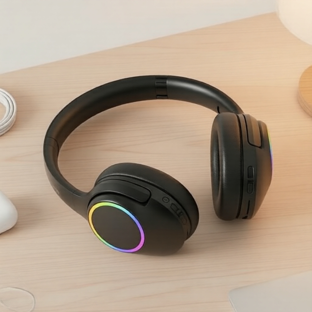 Fone de Ouvido Dobrável Bluetooth 5.4 Erazer EH108, Headset Portátil para Jogos/Esportes, com Microfone