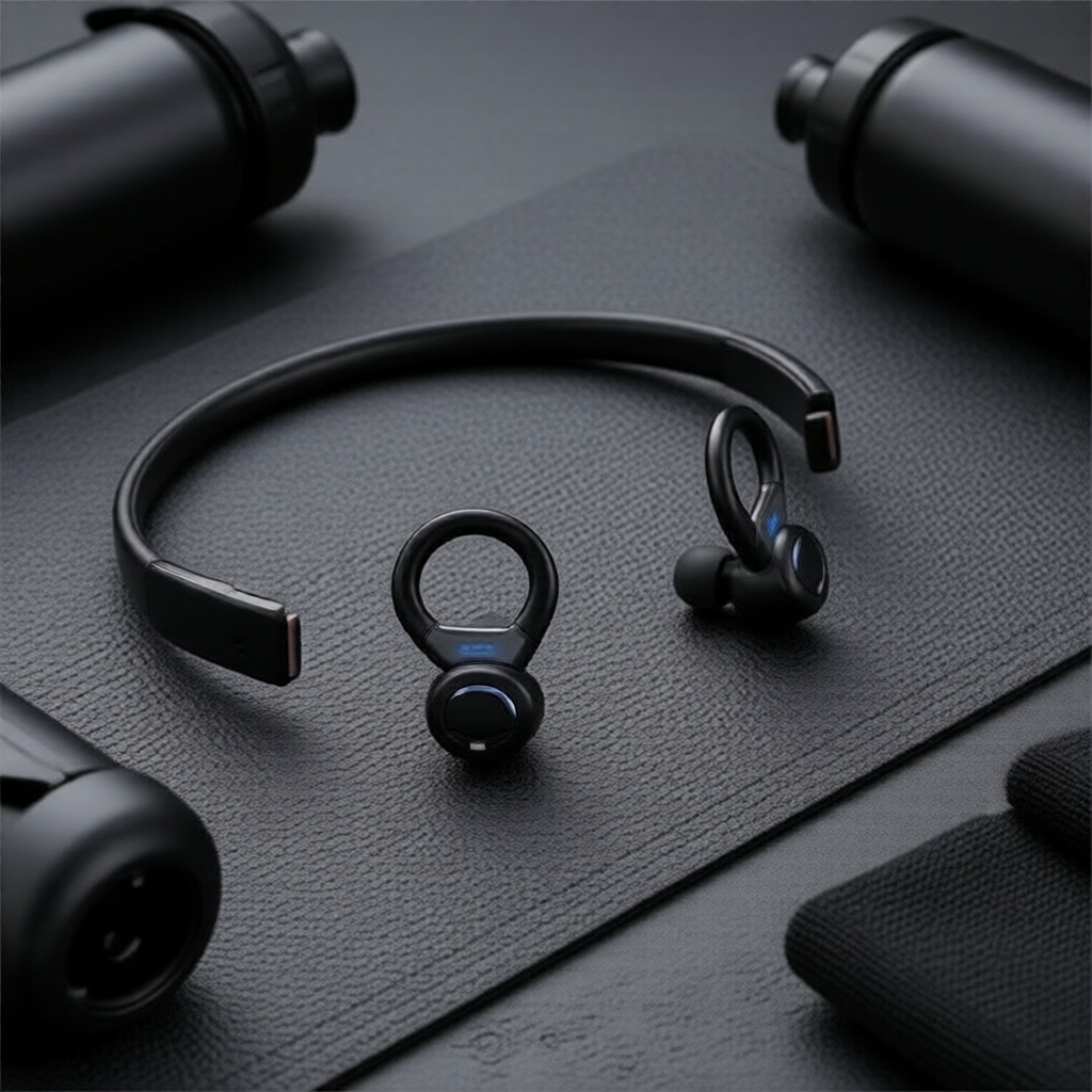 Fones de Ouvido Bluetooth SP106M com Visor de Bateria LED, Fones de Esportes com Baixa Latência para Negócios