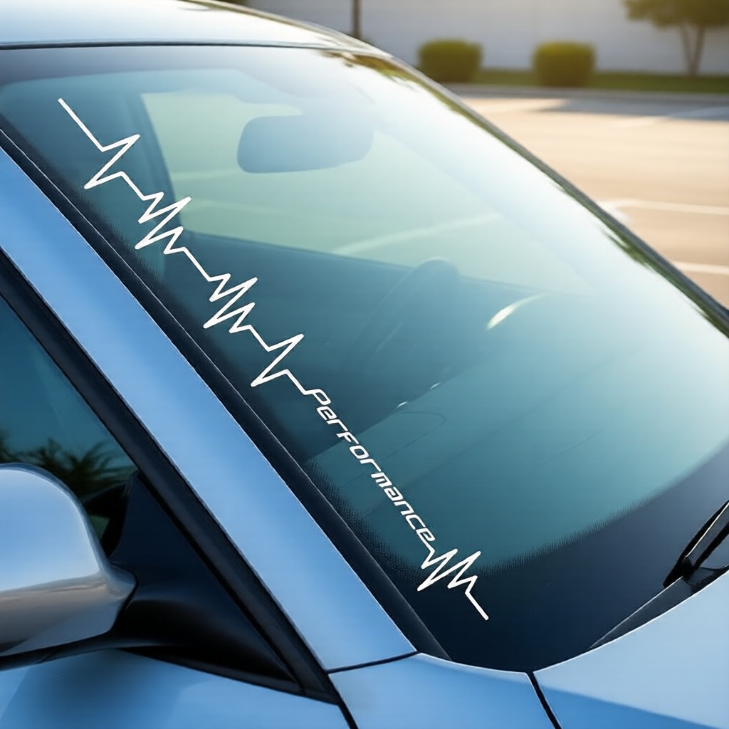 Decal de vinil de linha cardíaca decorativa para carro universal, 1 peça, design profissional