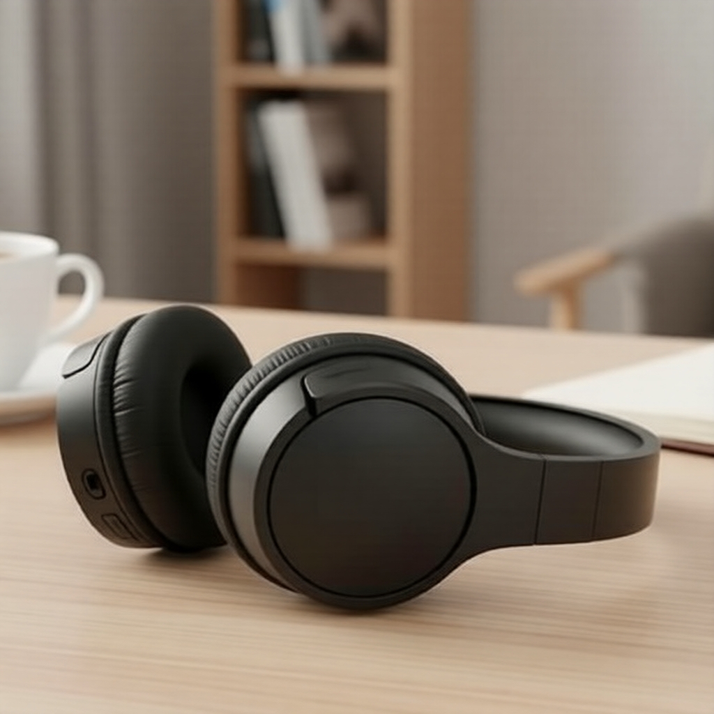 Fones de Ouvido BT510 Bluetooth: ANC Over-Ear, Som HiFi, Longa Duração, Resistentes à Água, Esportivos