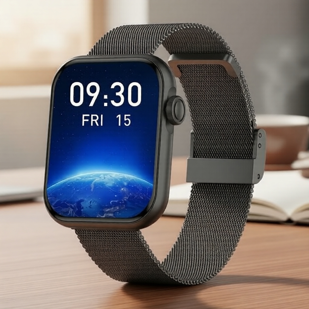 Novo Smartwatch com Tela Touch HD de 1,83, Chamada Bluetooth, à Prova d'Água para iOS/Android, Pulseiras Duplas para