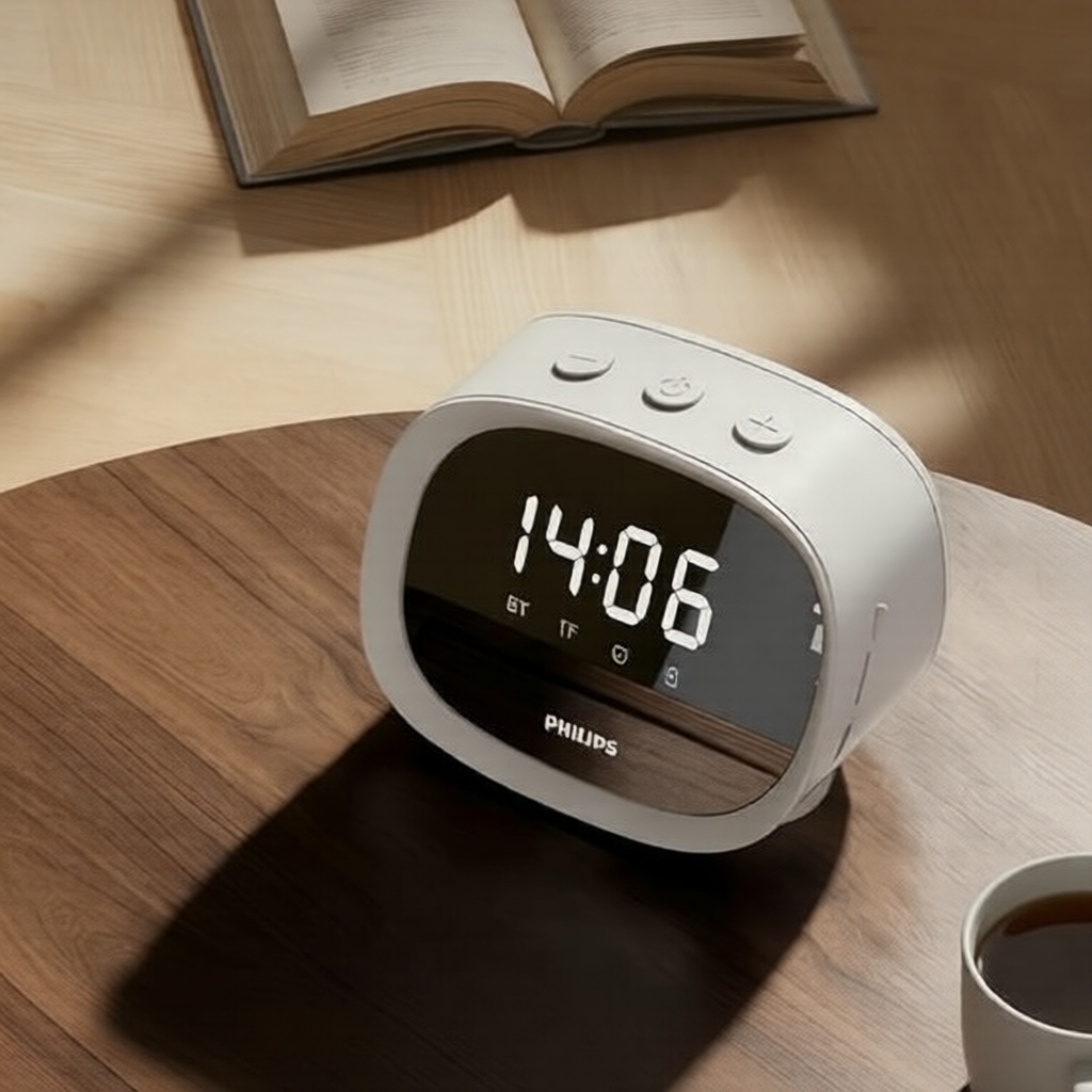 PHILIPS TAS2909 Caixa de Som Bluetooth com Suporte a Cartão TF 20H de Reprodução para Quarto