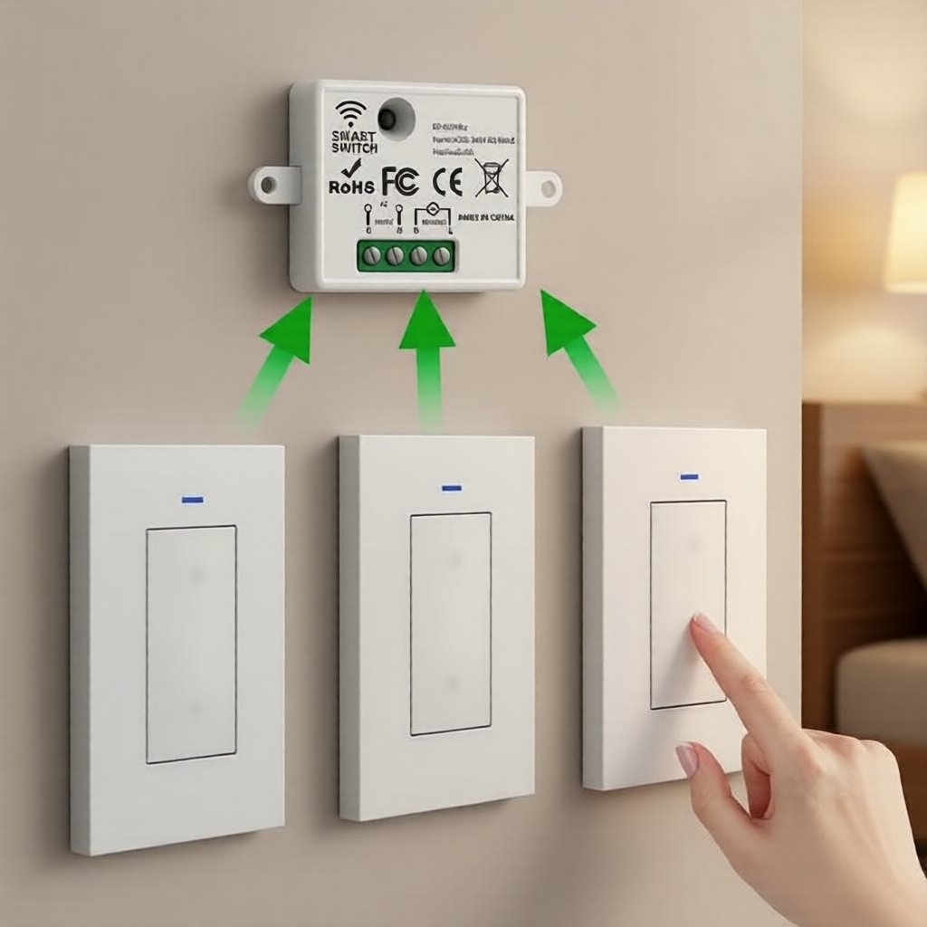 Interruptor Remoto RF 433 MHz sem Fio para Automação Residencial