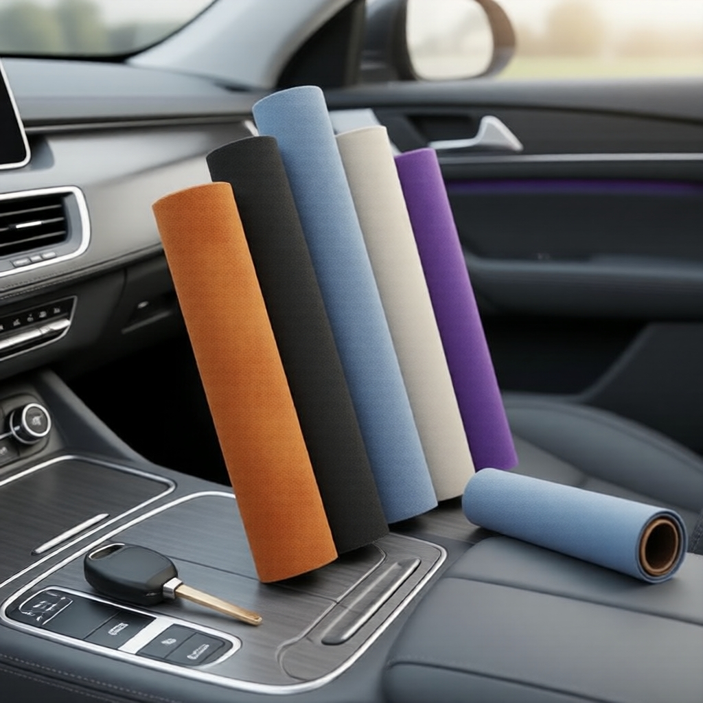 Tecido de Microfibra Camurça Autocolante 30x140cm | Descasque e Cole para Painel de Carro, Reparo de Teto, Remendos de
