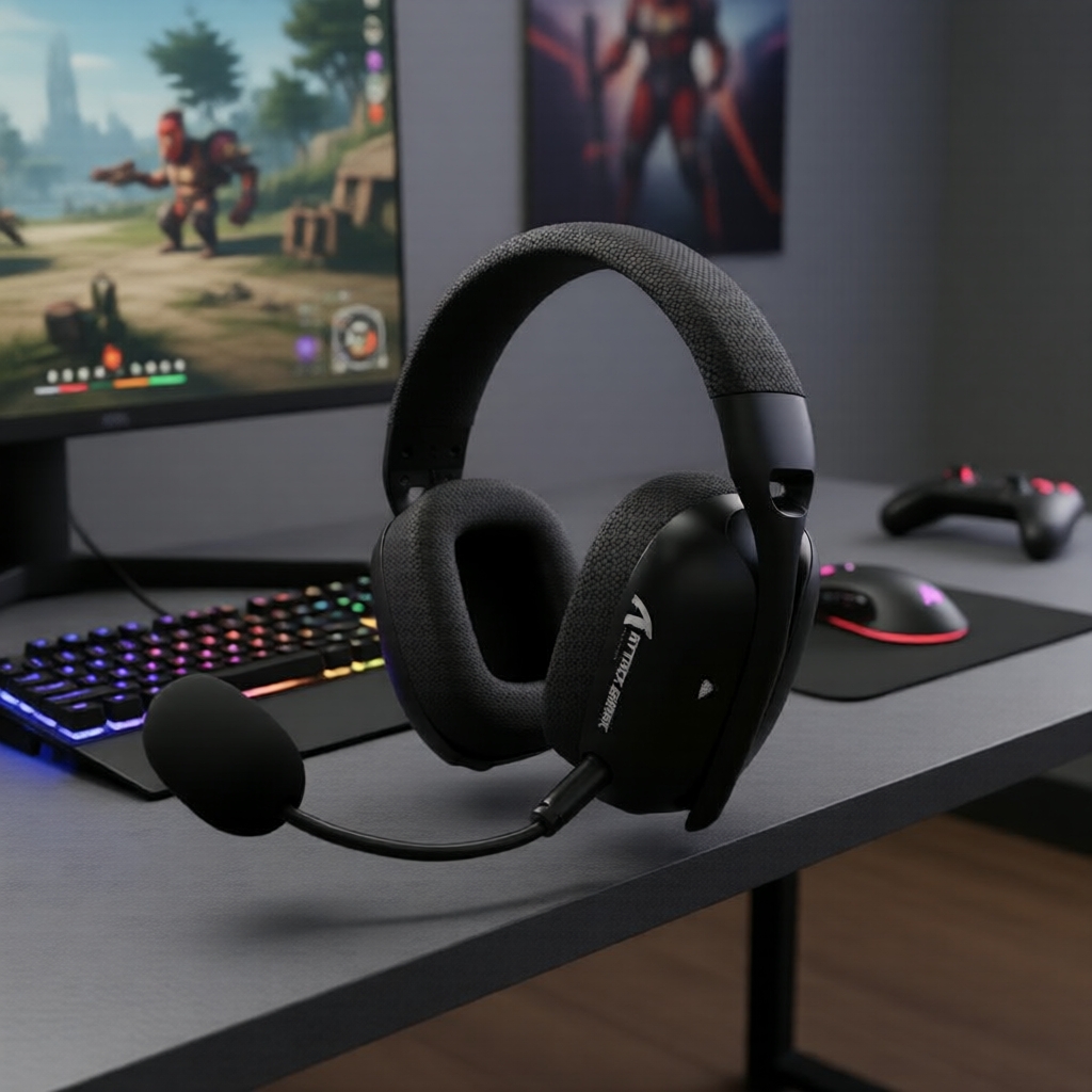 Attack Shark L80PRO Fones de ouvido gamer 3 em 1, Lightseed 2.4G sem fio e BT5.3 e 3,5mm com fio, 20 ms de latência