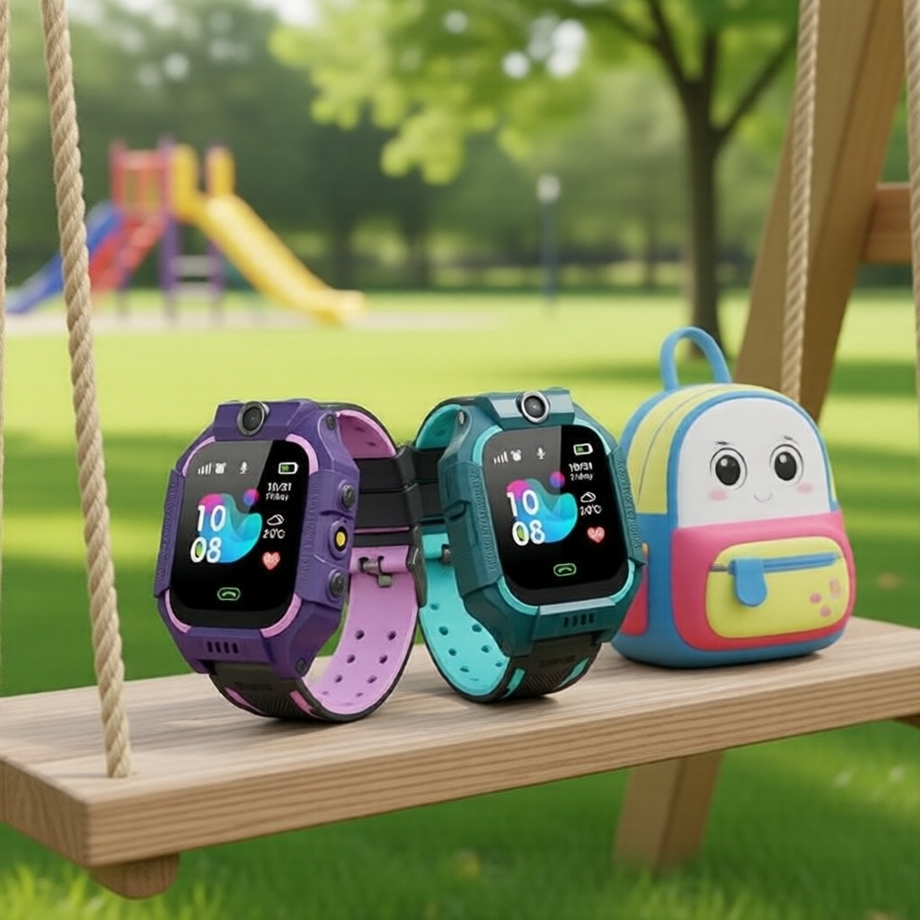 Relógio rastreador GPS infantil 2G com SOS, câmera e bate-papo por voz - Presente de segurança ideal para aniversário de