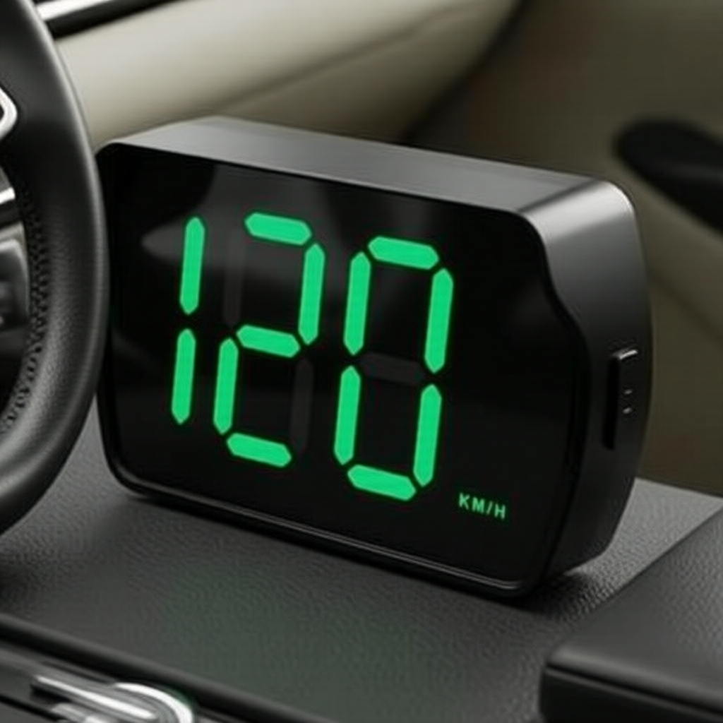 Tela HUD universal para carro com velocímetro digital de fonte grande e GPS