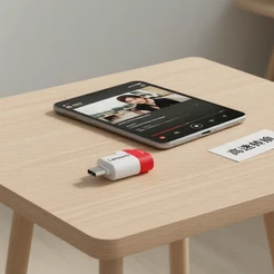 Lenovo USB 3.2 Leitor de cartões OTG, Micro SD com conector Tipo-C, Compatível com Smartphones & Laptops, Plug-and-Play