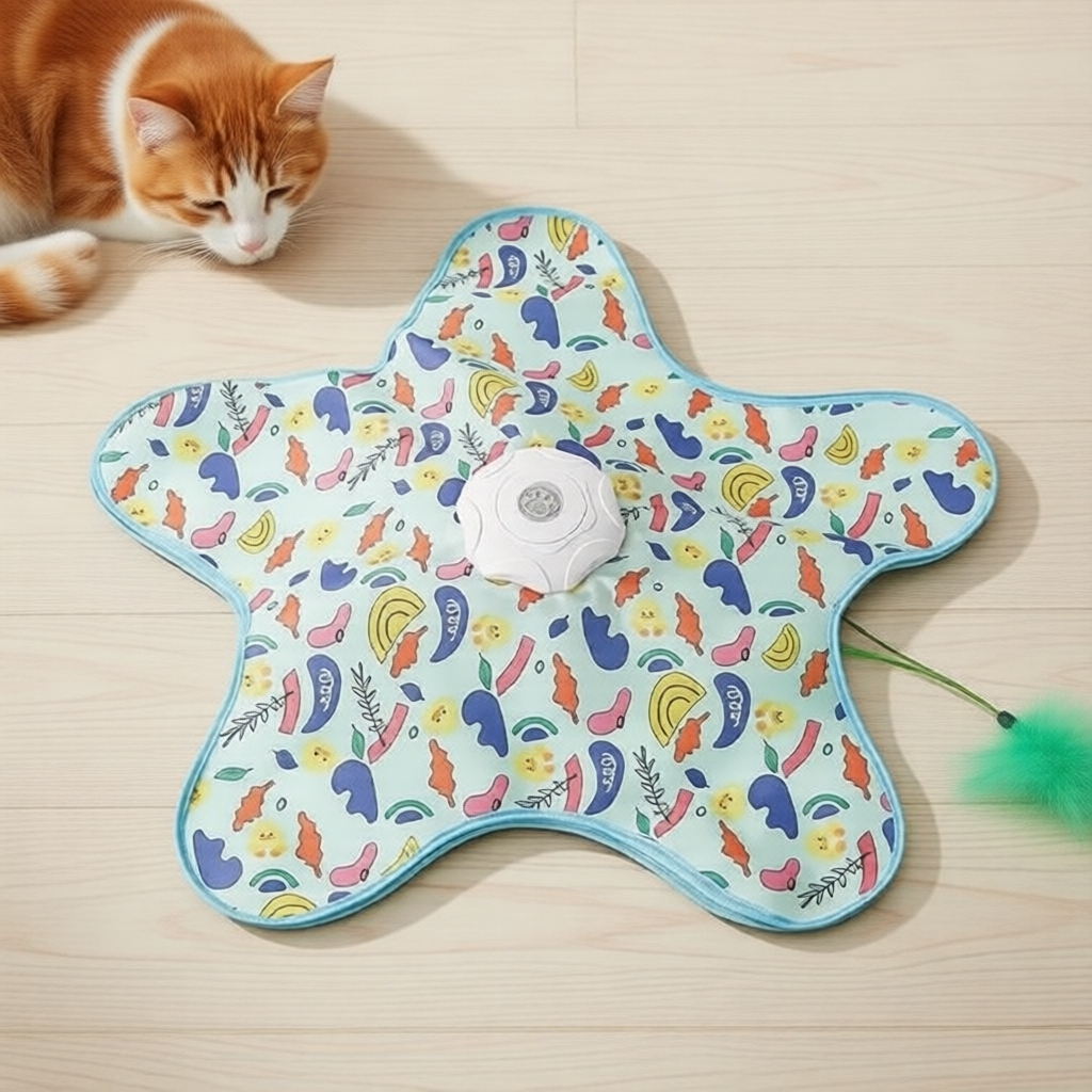 Varinha Elétrica Teaser para Gatos, Capa Autodivertida & Esconder, Brinquedo de Caça para Gatos, Pet Shop