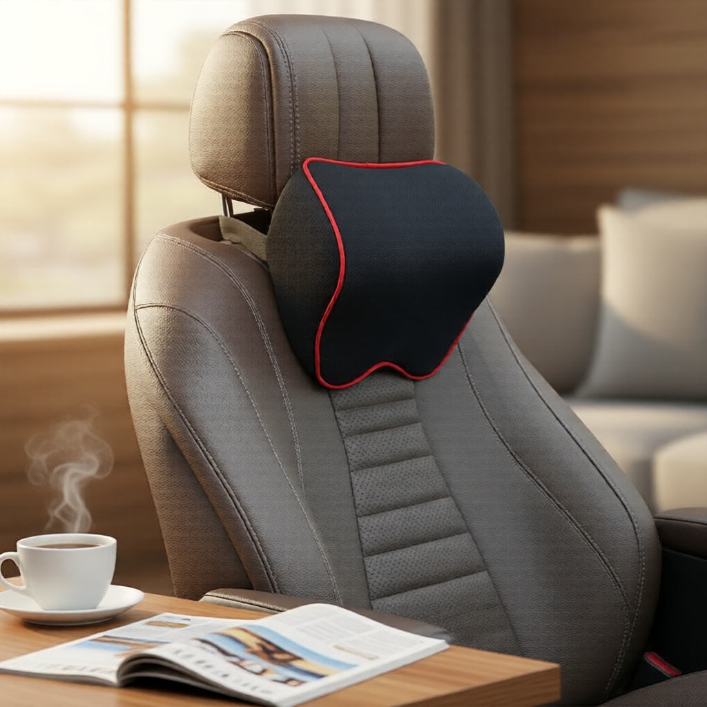 Almofada ergonômica para carro - Almofada de apoio de cabeça e costas em espuma viscoelástica respirável