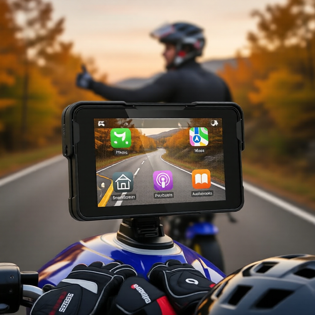 VENBES Tela Inteligente de 12,7 cm à Prova d’Água para Motocicleta, IP67, Desmontagem Rápida
