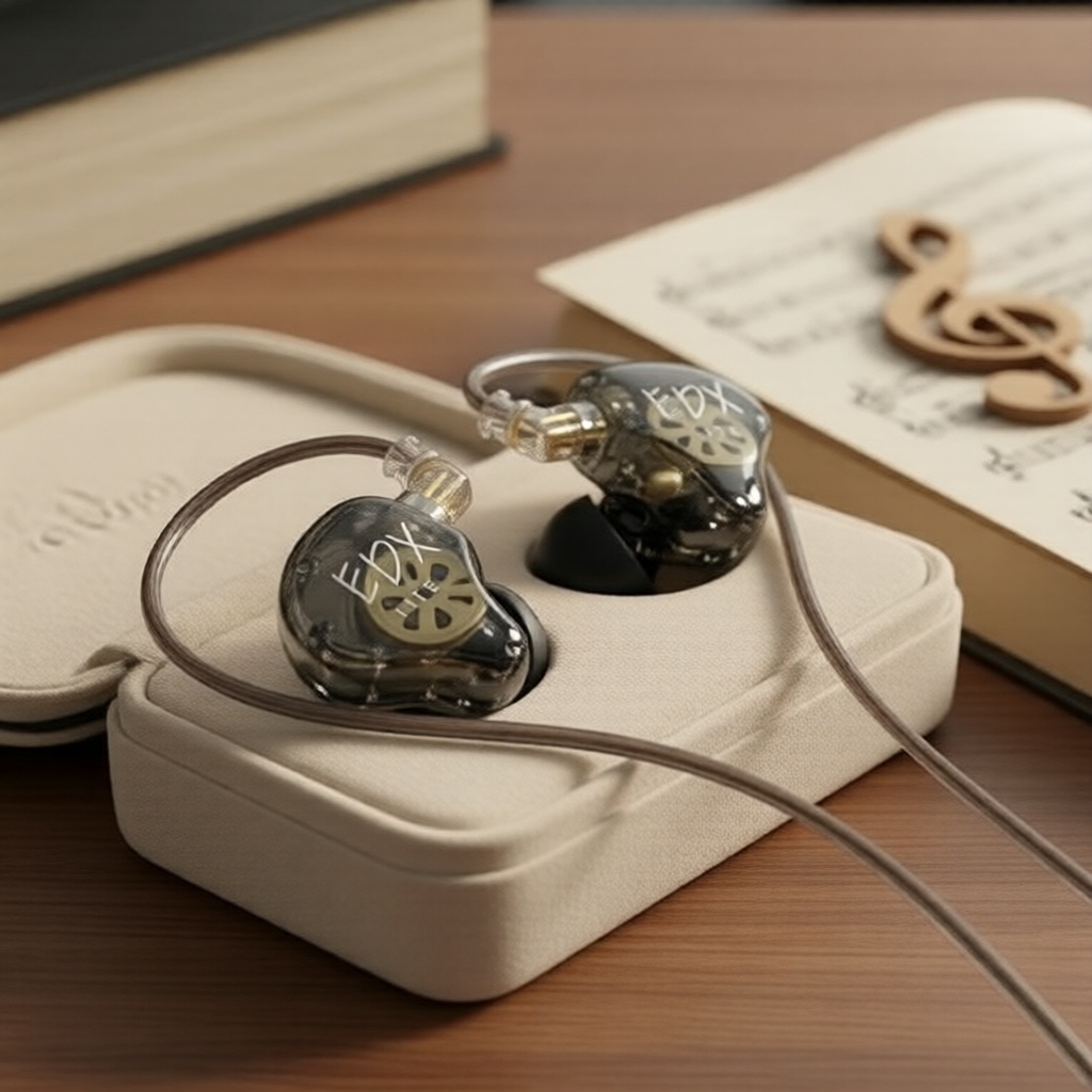 Fones de ouvido intra-auriculares KZ EDX Lite com cancelamento de ruído para música e corrida
