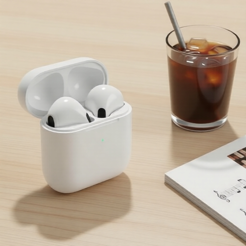 Fone de Ouvido Bluetooth TWS Pro 4, HiFi Stereo, ENC à Prova d'Água, Chamadas HD, Compatível com iOS e Android