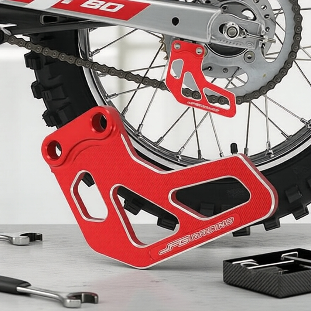Slider de proteção de corrente de alumínio CNC para Honda XR100R – Protetor guia de corrente para moto de trilha