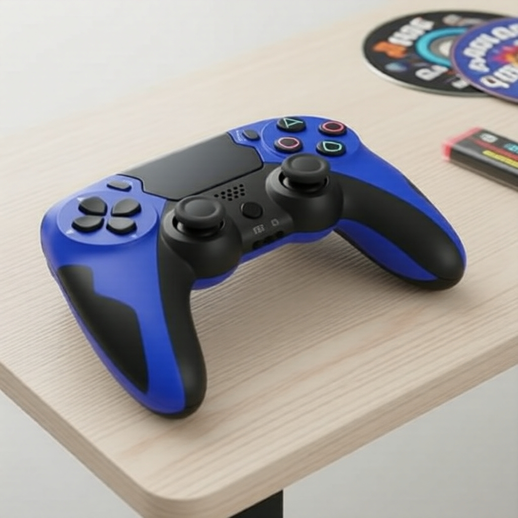 GAMINJA P48 Gamepad Gamer sem Fio para PS4/PS3/PC, Dual-Shock Bluetooth, Presente de Dia das Crianças
