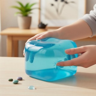 Cubo de Gelo Grande Squishy Lento, Brinquedo Fidget Sensorial para Alívio da Ansiedade e Brincadeira para Adultos