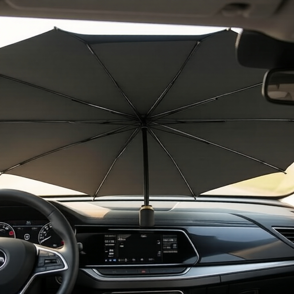 Guarda-sol dobrável para para-brisa dianteiro do carro com proteção contra raios UV