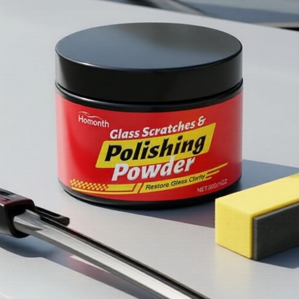 Kit Profissional 30g Reparo de Riscos em Vidro | Pó de Polimento para Restauração de Para-brisa sem Marcas