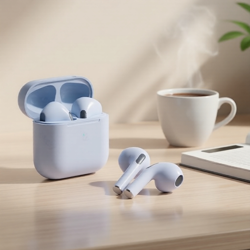 Fones de Ouvido Bluetooth TWS Pro 4 Sem Fio com Microfone: Som HiFi Estéreo, Controle por Toque, Emparelhamento