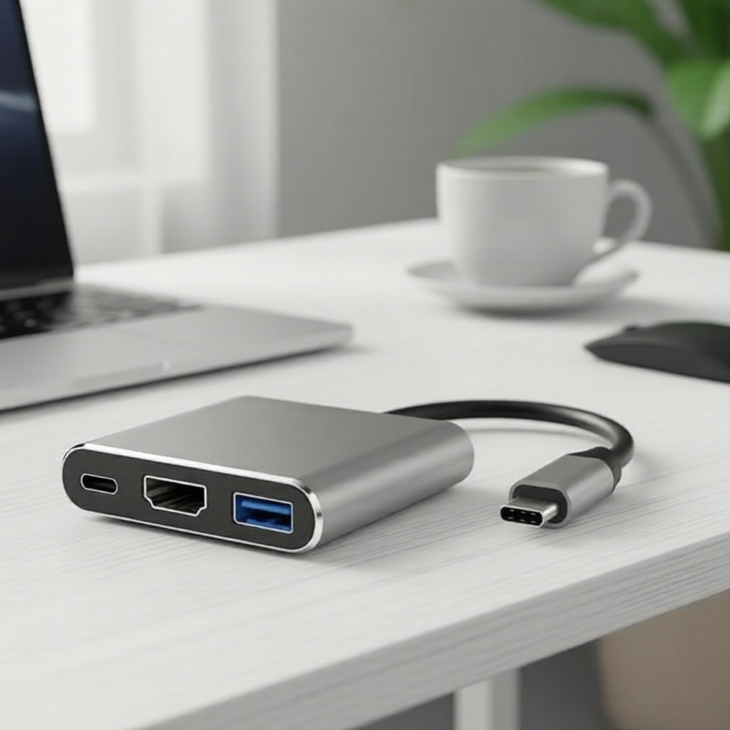 Hub USB-C Macho Para Fêmea 3 Em 1 HDMI 4K 3.1 Tipo Adaptador De Carregamento 3.0 Conversor MacBook Air 12