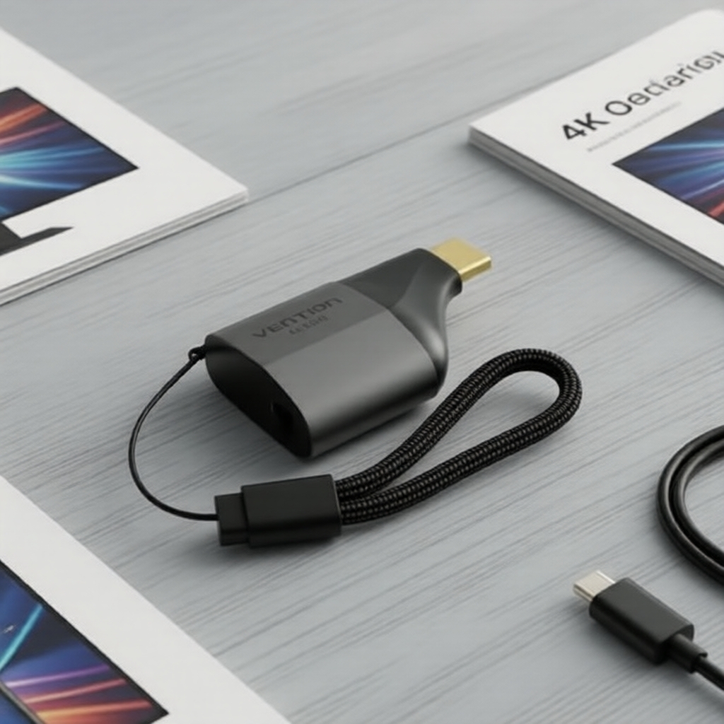 Adaptador Vention USB-C para HDMI 2.0 4K 60Hz Fêmea, para projetor, TV e monitor