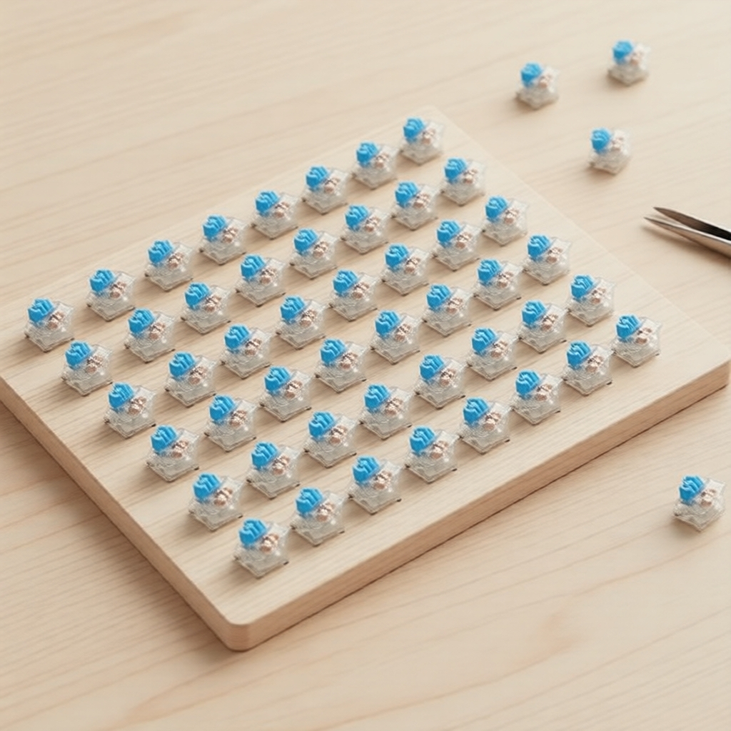 Interruptores de teclado mecânico 3 pinos azul/vermelho/marrom/preto, clicky/tátil, kit completo de reposição DIY