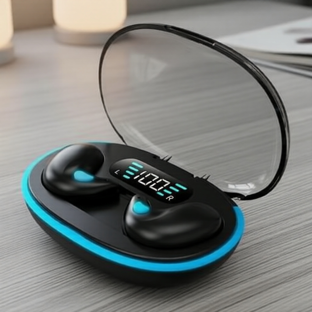 HQAi X55 Dormir Fones De Ouvido Sem Fio Hi-Fi Som Bluetooth Microfone Embutido Estéreo Com Cancelamento De Ruído À Prova