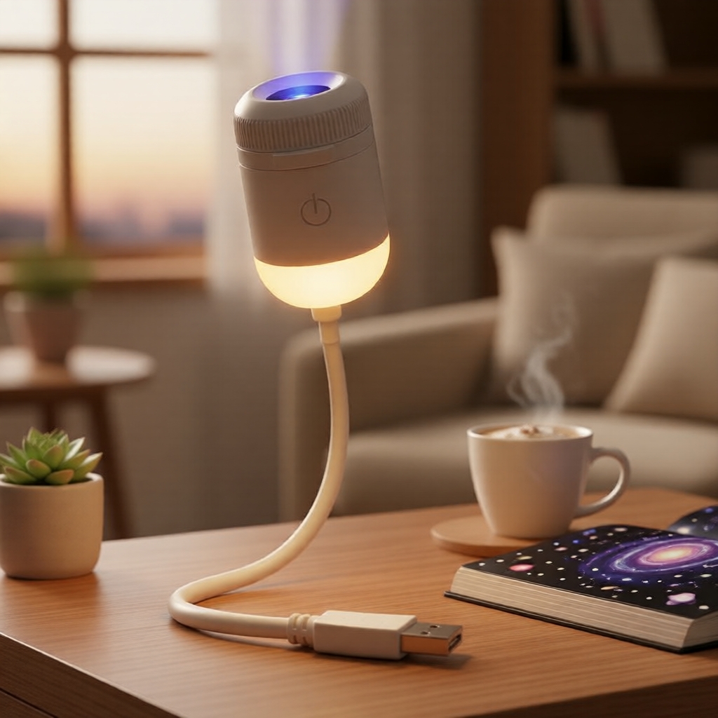 Salange Mini Projetor de Galáxias, Luz Noturna USB Rotativa 360°, Decoração Estelar para Quarto