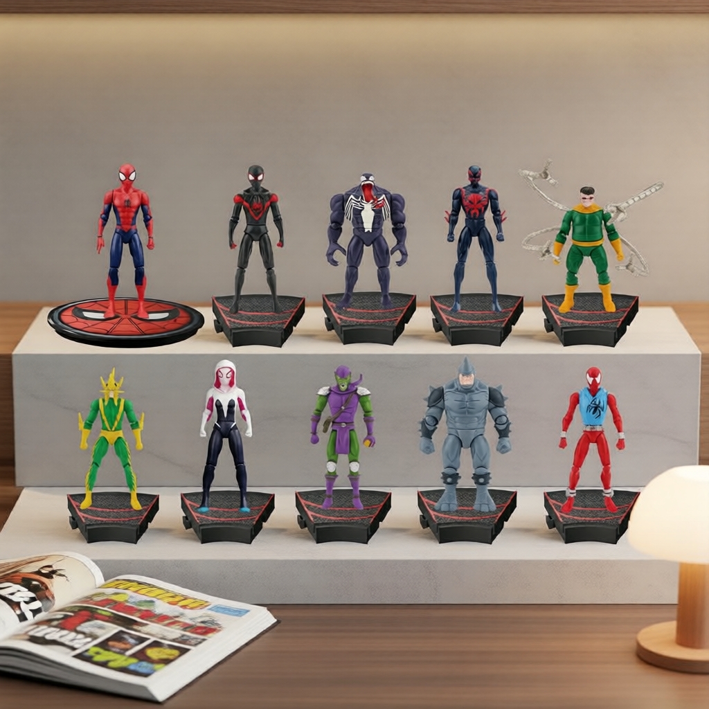 Figuras de Ação Colecionáveis Oficiais da Marvel - Homem-Aranha, Venom, Anime, ABS Ecológico, PVC, Articuladas,