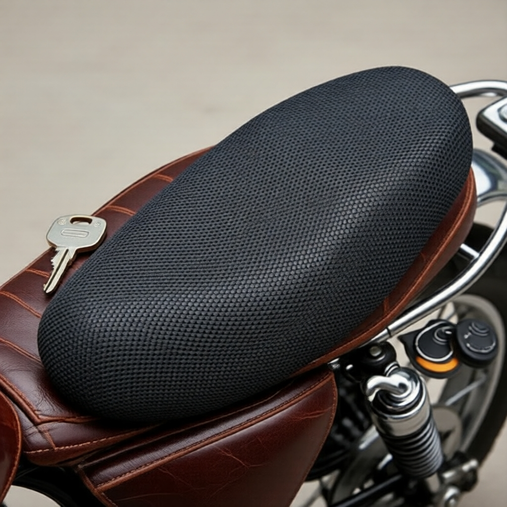Capa de Assento 3D Antiderrapante para Motocicleta e Scooter, Respirável e Impermeável