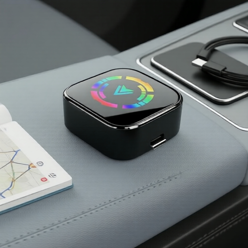 Adaptador CarLink Caixa Inteligente 2 em 1, Sem Fio, CarPlay e Android Auto, para Audi, Toyota, Skoda