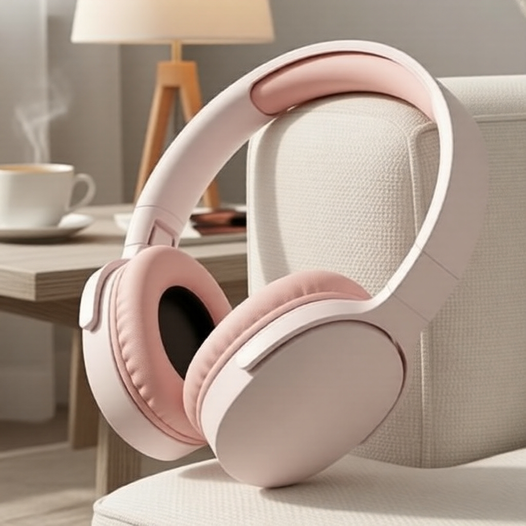 Fones de ouvido Bluetooth P2961 com cancelamento de ruído, design dobrável e microfone integrado para jogos e música