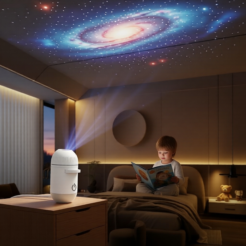 Projetor de Galáxia Saturno Salange – Luminária de Teto Estelar com Plug & Play para Quarto, Teto de Carro, Festas e