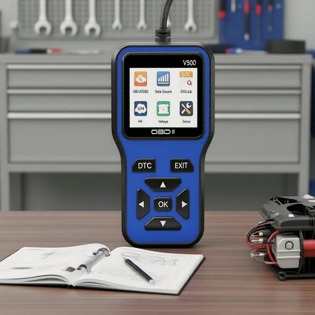 V500 Scanner Automotivo OBD2 e Leitor de Código de Falha do Motor
