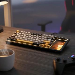 Teclado de Jogos RGB sem Fio com 3 Modos AULA L99: 84 teclas, tela sensível ao toque de 98 polegadas, bateria de