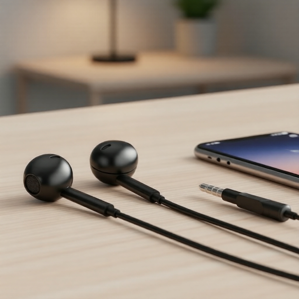 ESSAGER S320 Fones de Ouvido com Fio HiFi Graves, Intra-Auriculares com Microfone, Som Estéreo para Música e Chamadas,