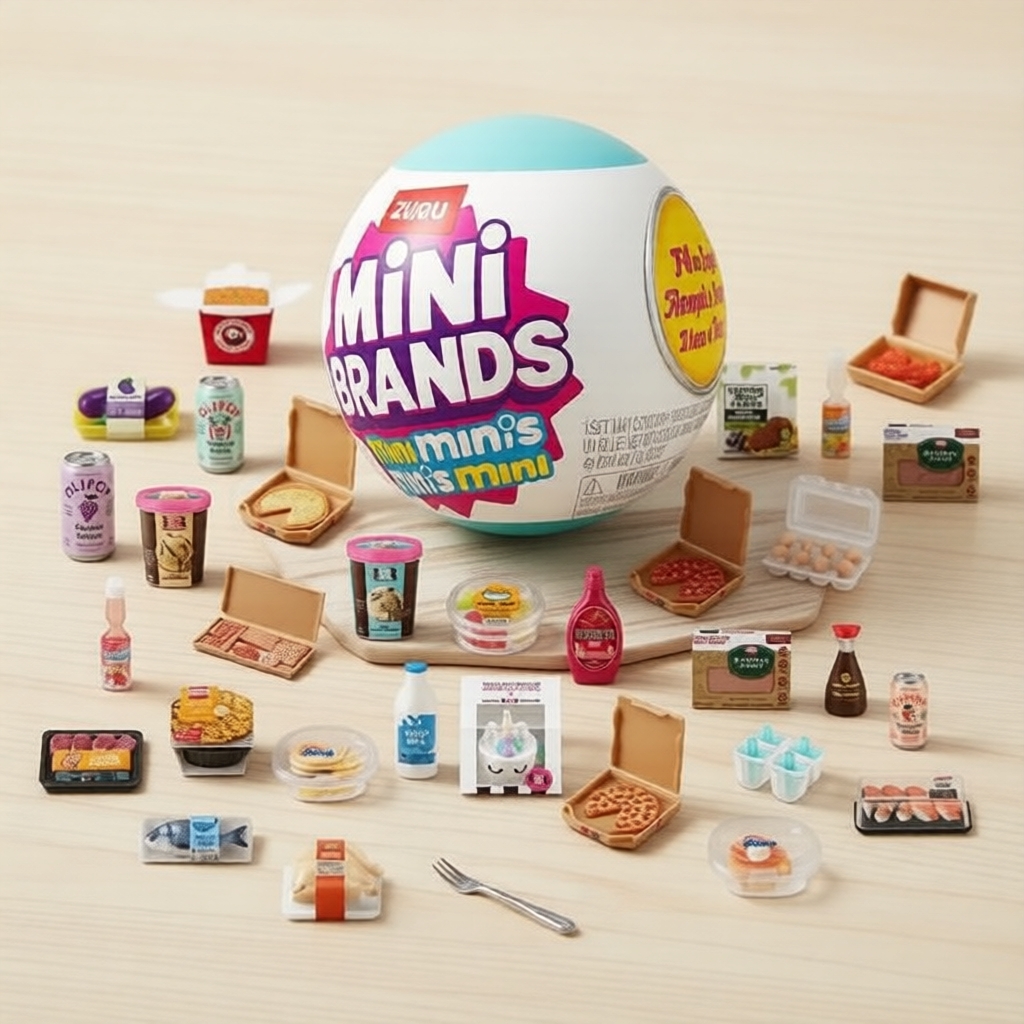 Mini Brands Fill The Fridge Minis Série 1 da ZURU, Miniaturas Colecionáveis Surpreendentes, Pacote de Colecionador