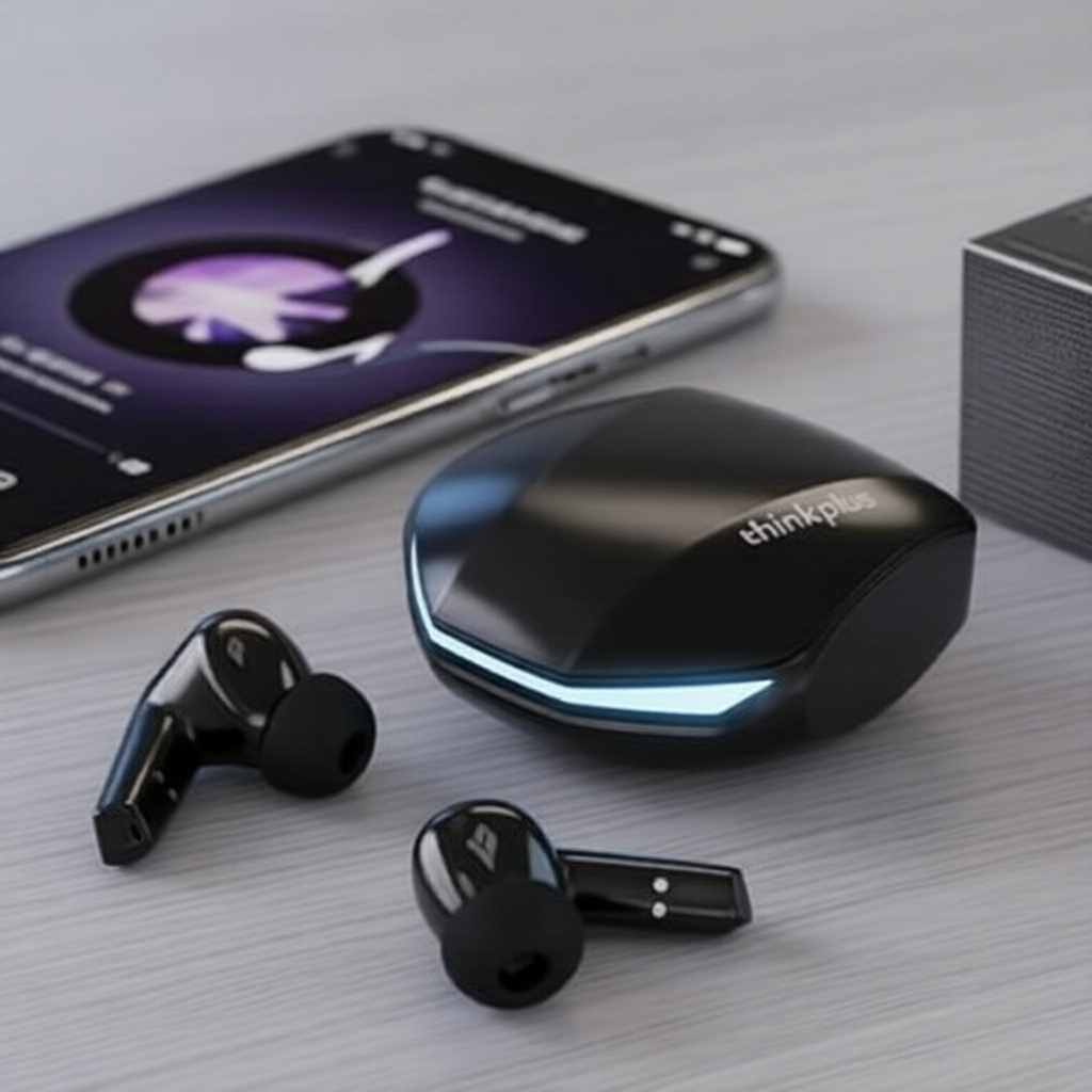 Lenovo GM2 PRO Fones de Ouvido Gamer Sem Fio 5.4, Earbuds Estéreo HiFi com LED,