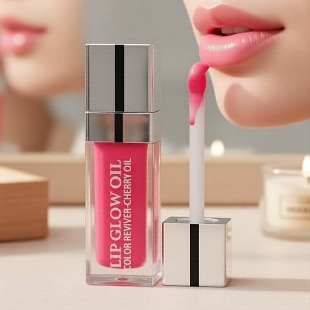 Óleo Labial Young Vision – Volume e Nutrição com Brilho de Vidro, Textura Leve e Elástica, Brilho Natural e Intenso