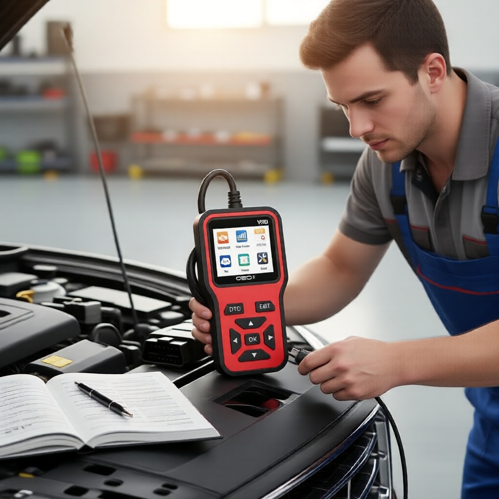 Scanner Diagnóstico Automotivo OBD2 V500 com Leitor de Códigos e Reset para Todos os Carros