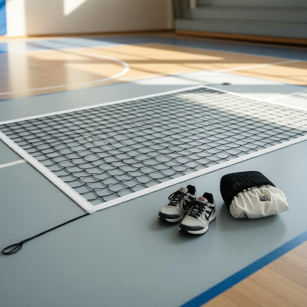 Rede de Badminton Portátil Durável para Uso Doméstico: Polipropileno Vermelho-Verde, Esportiva Indoor-Outdoor