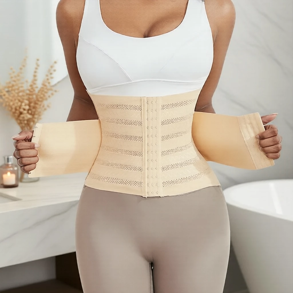 Cinta Modeladora Feminina Respirável – Espartilho para Cintura que Apoia a Redução de Medidas — imagem 1