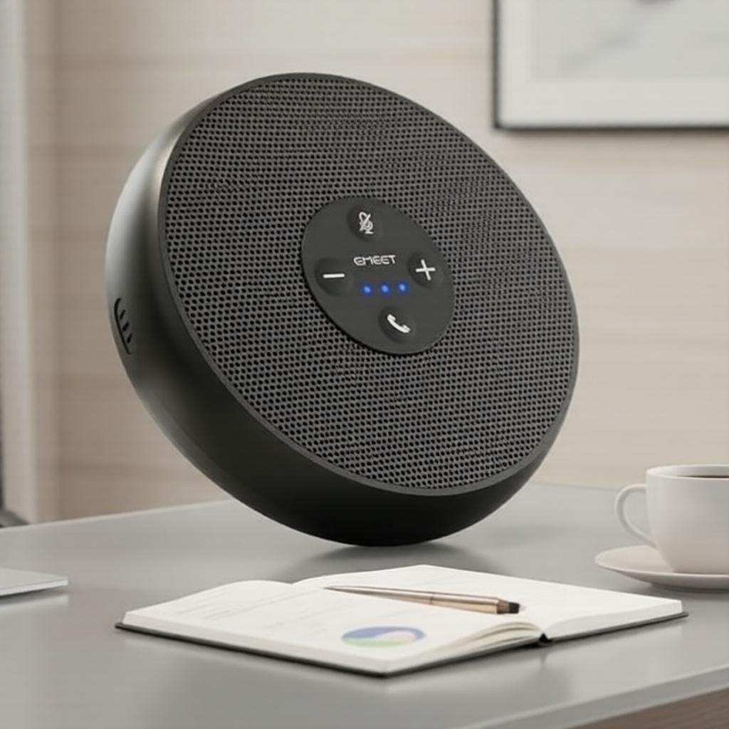 Emet M1A alto-falante de conferência com microfone omnidirecional 360° e cancelamento de ruído para reuniões de