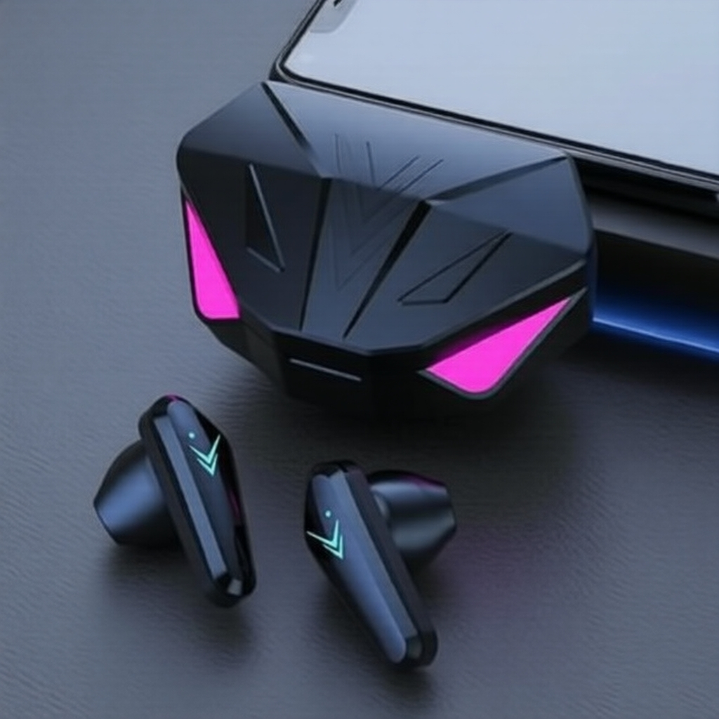 X15 Fones de ouvido gamer sem fio Bluetooth de baixa latência com microfone