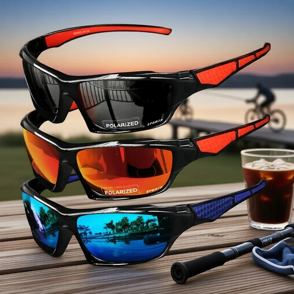 Óculos de Sol Retro Sport UV400 Antirreflexo para Pesca, Ciclismo, Caminhada, Corrida e Direção — imagem 1