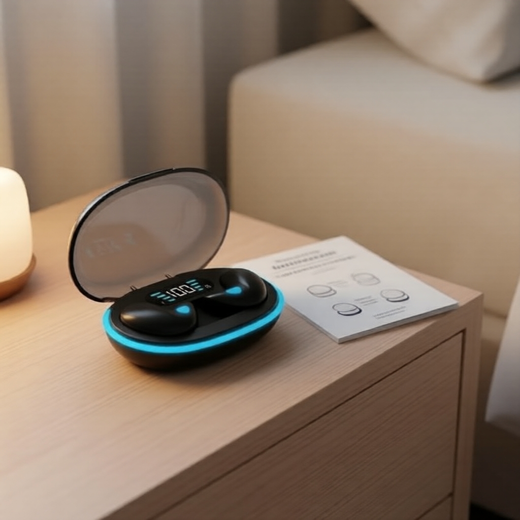 Fones de ouvido Bluetooth X55 para dormir: som estéreo Hi-Fi, display LED, à prova d’água e cancelamento de ruído