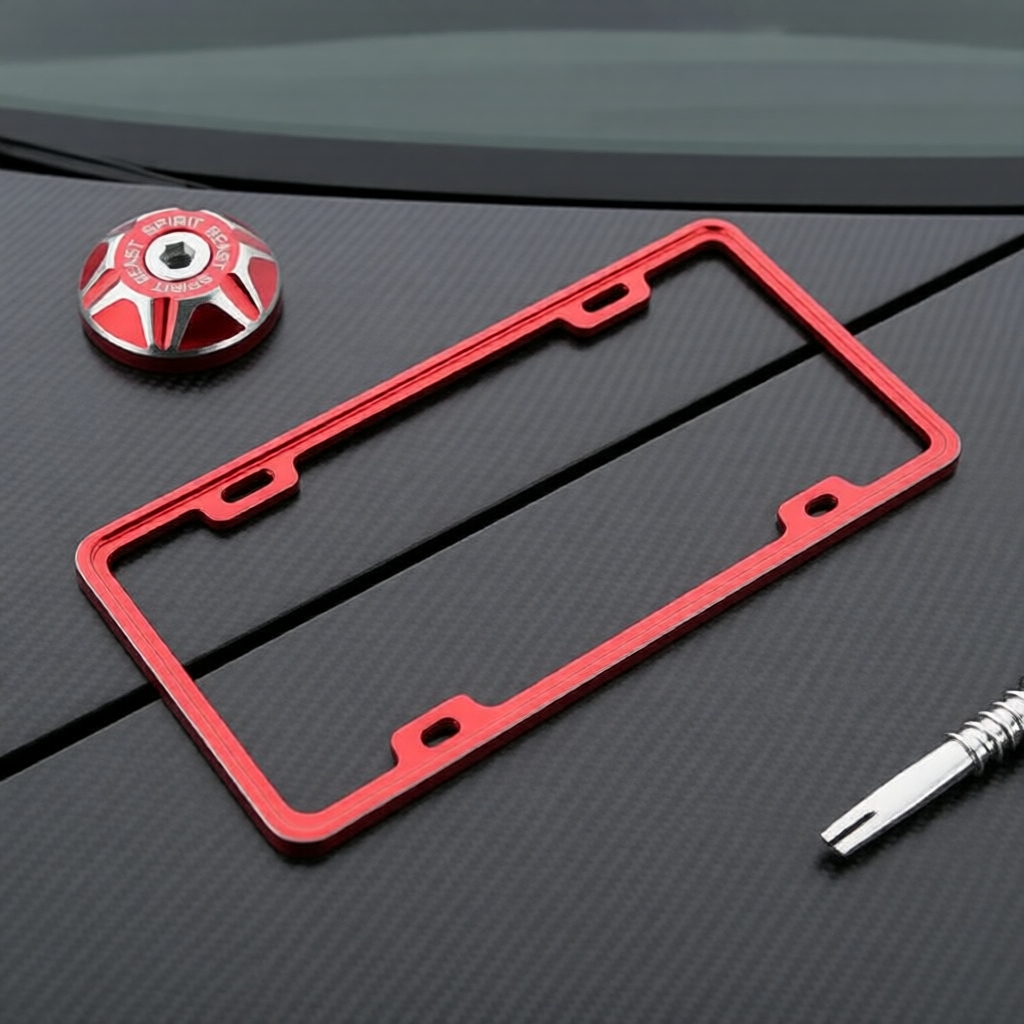 Parafusos Universais para Placa de Moto 6mm, Kit 2 Peças com Parafusos Antirroubo e Tampas Retrófit