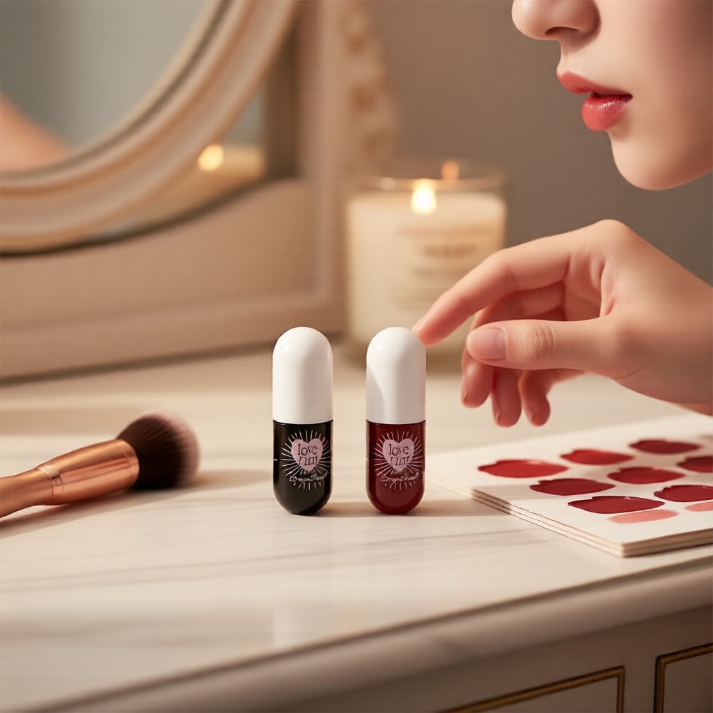 Conjunto de Batons Glossy Mirror Lip DRAGON RANEE, mini batom de vidro d'água para iniciantes