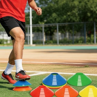 Conjunto de Cones de Agilidade para Treinos de Futebol e Basquete